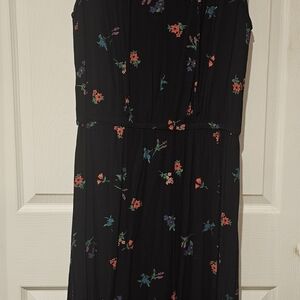 Old Navy Black Maxi Dress with Floral Print